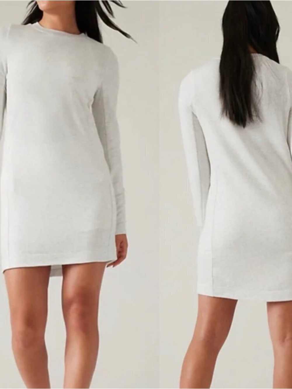 ATHLETA coaster luxe sweatshirt dress fog gray